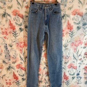 Vintage Women's Straight Leg Blue Jeans